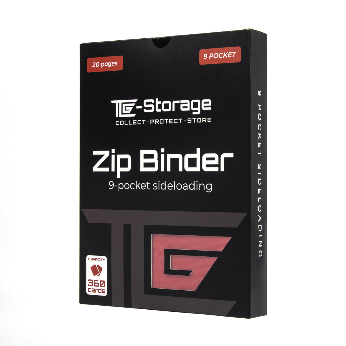 9-Pocket Zip Binder red - TCG-Storage