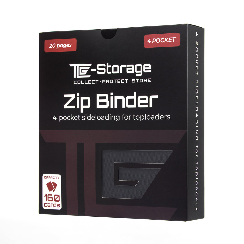 4-Pocket Toploader Zip Binder black - TCG-Storage